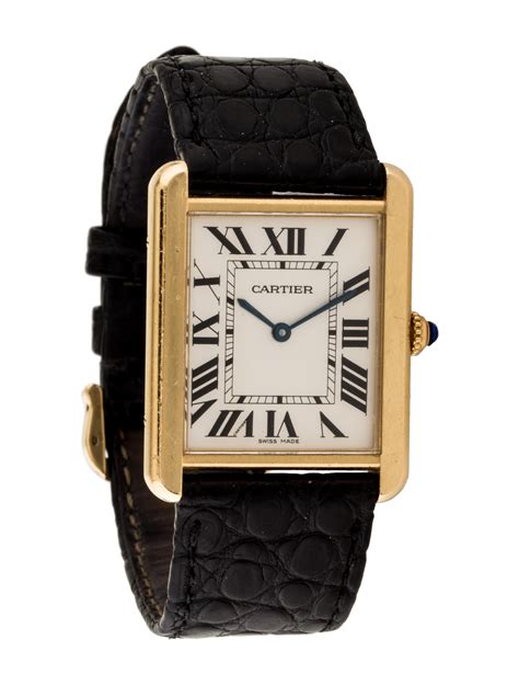 cinturino cartier tank solo|cartier leather tank watch.